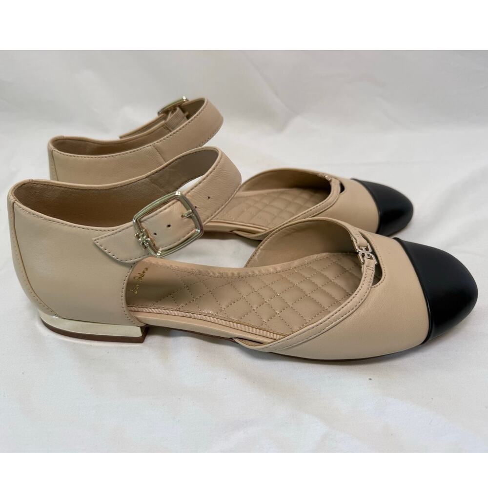 Sam Edelman Rylie Women's Flats, Cream/Black, Size 10 - Excellent - Picture 4 of 7